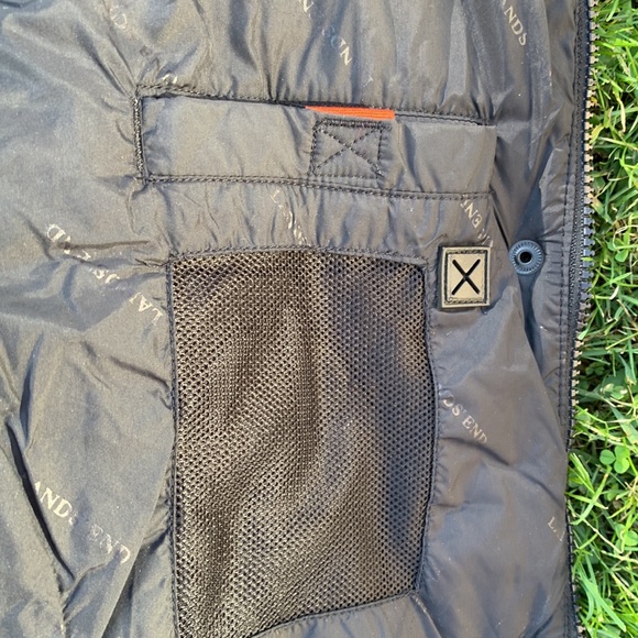 Women's Lands End navy blue puffer jacket PM - Picture 10 of 14